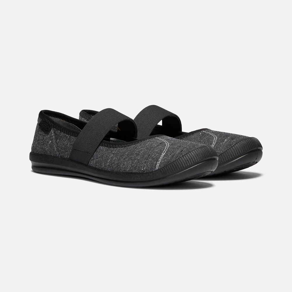 Keen Slip-On Kadın Siyah - Lorelai Mary Jane Kanvas Shoess - Türkiye PWCI51892